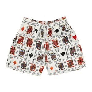 Bravest Studios Playing Cards Mesh Shorts White Mens Streetwear Graphic Print